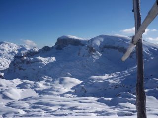 in vetta con pian Balaur e cima delle Saline