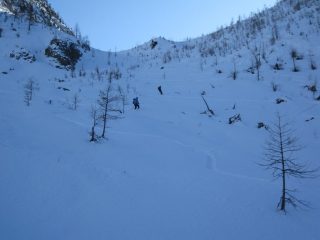 in discesa