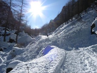 Il sentiero verso il rifugio.....