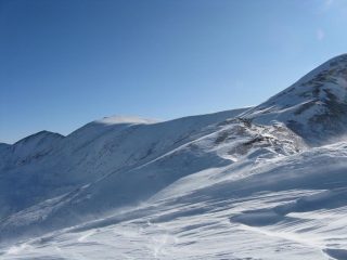 La Bocciarda con la via di salita