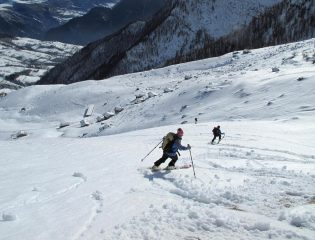Discesa diretta sulle grange Chiotti
