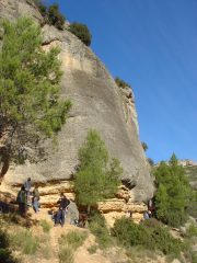 due strati di roccia gialla e grigia