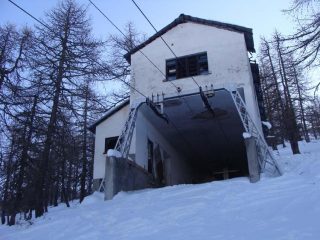 stazione di arrivo della ex seggiovia