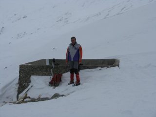 In cima vicino a ciò che resta dei fortini