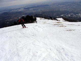 poca neve nella parte bassa