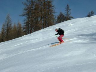 discesa sulla parte mediana