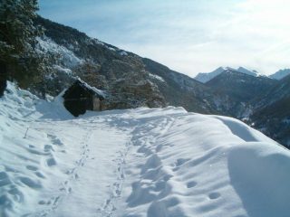 La strada innevata