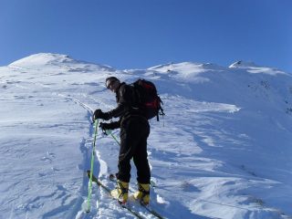 il sottoscritto sottoil colle in vista della punta Tsa