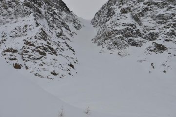 il canale nord del Pic de Chateau Renard