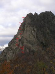 il tracciato della via (fonte: Rocciaclimb)