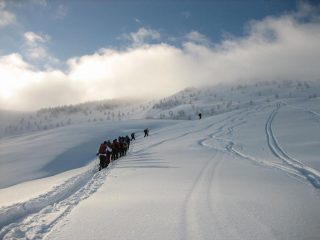 Nell'ultimo tratto sotto il rifugio.