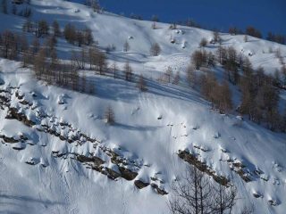 tracce nella parte alta