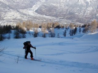 In salita