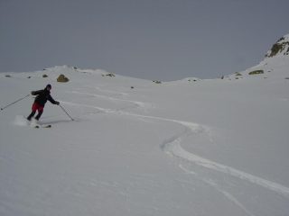 In discesa verso Gias Pravine Sottano