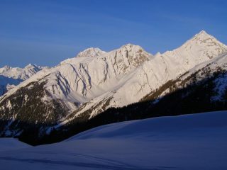Il panorama di cui si gode già all'inizio della salita