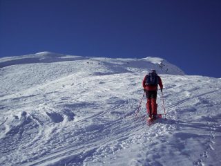 pianori centrali con la vetta in fondo e le tracce presenti