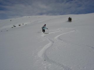 Foto rara di Anna Garelli  in discesa