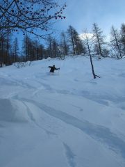 fino a metà coscia nella farina