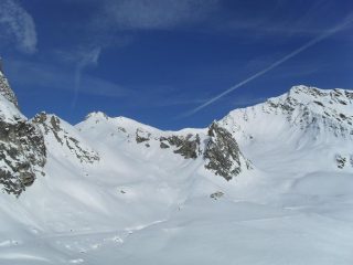 panorama sul Fourchon e la baita sotto il  passo