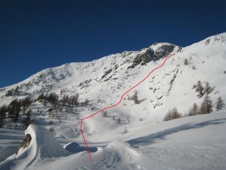 Pendio canale per l'accesso ai pendii superiori