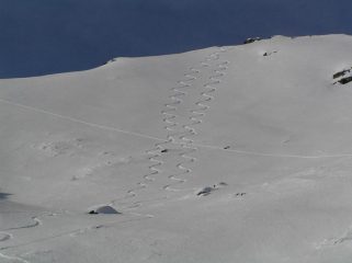 Sul pendio finale solo le nostre firme.