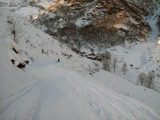la strada all'ltezza della borgata Ceresarea