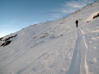 La selletta del costone NO del Vantacul