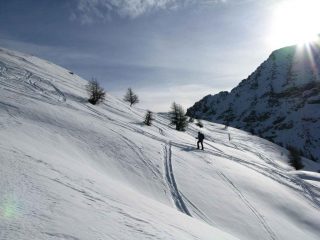 Parte alta della salita