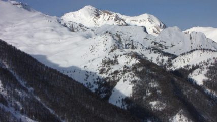 una bella visuale sulla Tete de Siguret dal Vallon du Remy (24-1-2010)