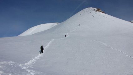 salendo verso il costone Sud della Tete Dure (24-1-2010)