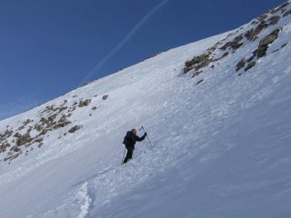 Mauro affronta il tratto ripido