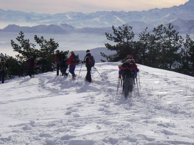scendendo sopra le nuvole