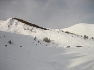 fuori dal bosco verso le sorgenti del Tanarello.
