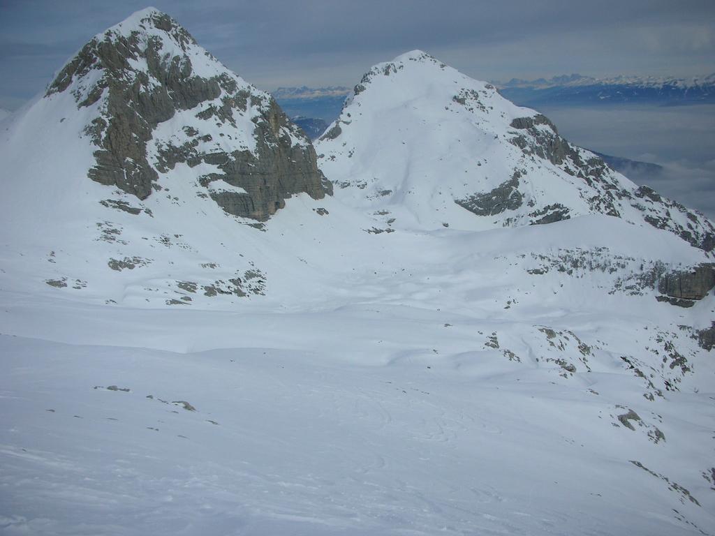 Cima dei Lasteri e Piz Galin viste da quasi in cima