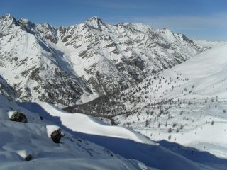 panorami col vallone di discesa