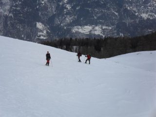 in arrivo alle baite della Tsa