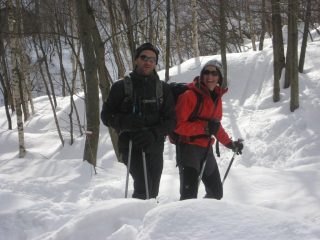 Roberto e Chiara all'arrivo