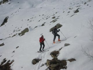 Giò con Chiara prima di un piccolo guado