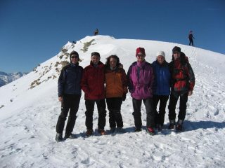 con gli amici trovati in punta