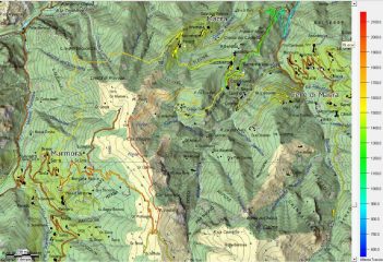 Mia traccia GPS su cartina Piemonte