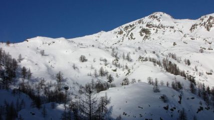 Mont Saint Marie visto dal Refuge de Fontanalbe (31-1-2010)