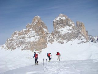 le tre cime di Lavaredo dalla Cianpedele