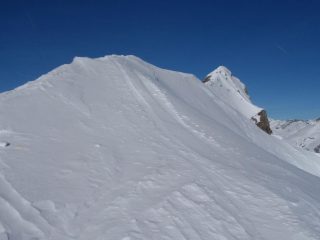 la cresta finale con la punta