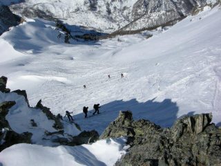 pendio finale prima della cresta