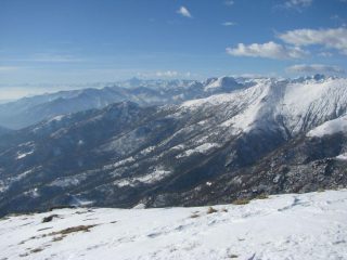 Panorama verso il Monviso, salendo al M. Soglio