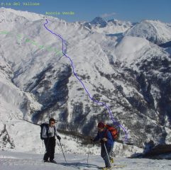 Itinerario dalla vetta a Gr. Merdovine