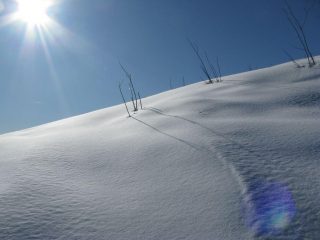 Giochi di luce sulla neve