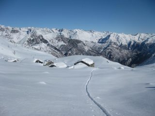 salita nei pressi dell'Alpe Vallonett 2011 mt