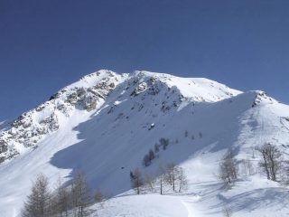 La cima della Pessa vista dal balcone dell'Antonio