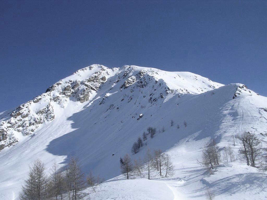 La cima della Pessa vista dal balcone dell'Antonio